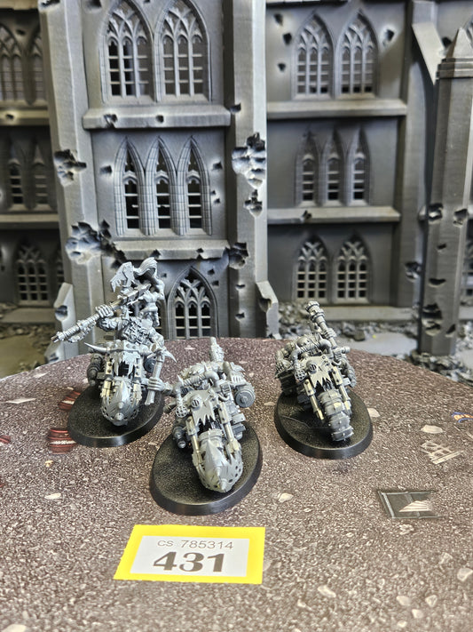 3x Ork Bikers #431 Orks Warhammer 40k