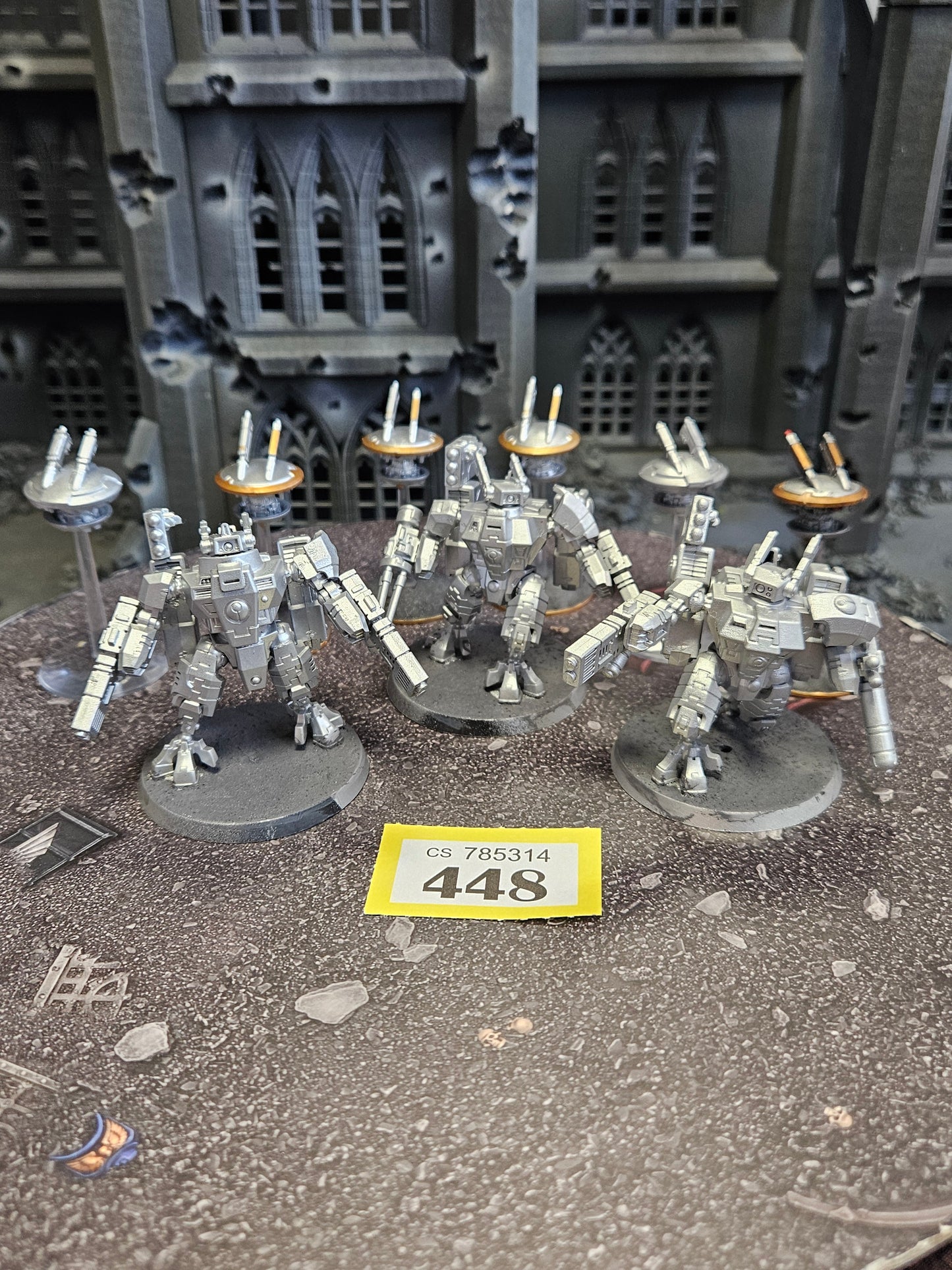 3x Crisis Battlesuits + Drones #448 Tau T'au Empire Warhammer 40k