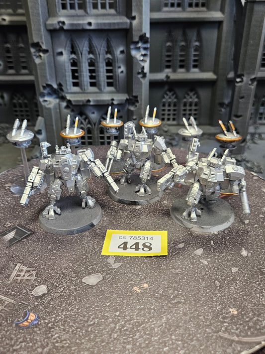 3x Crisis Battlesuits + Drones #448 Tau T'au Empire Warhammer 40k
