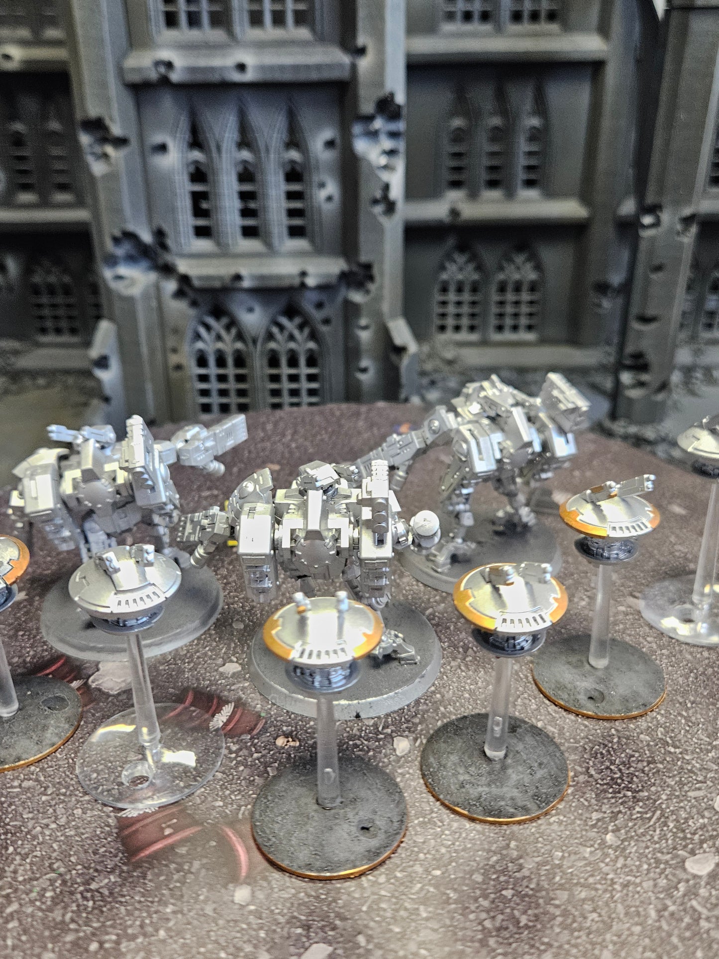3x Crisis Battlesuits + Drones #448 Tau T'au Empire Warhammer 40k