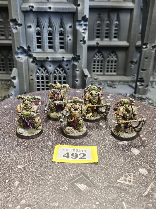 5x Plague Marines #492 Death Guard Warhammer 40k