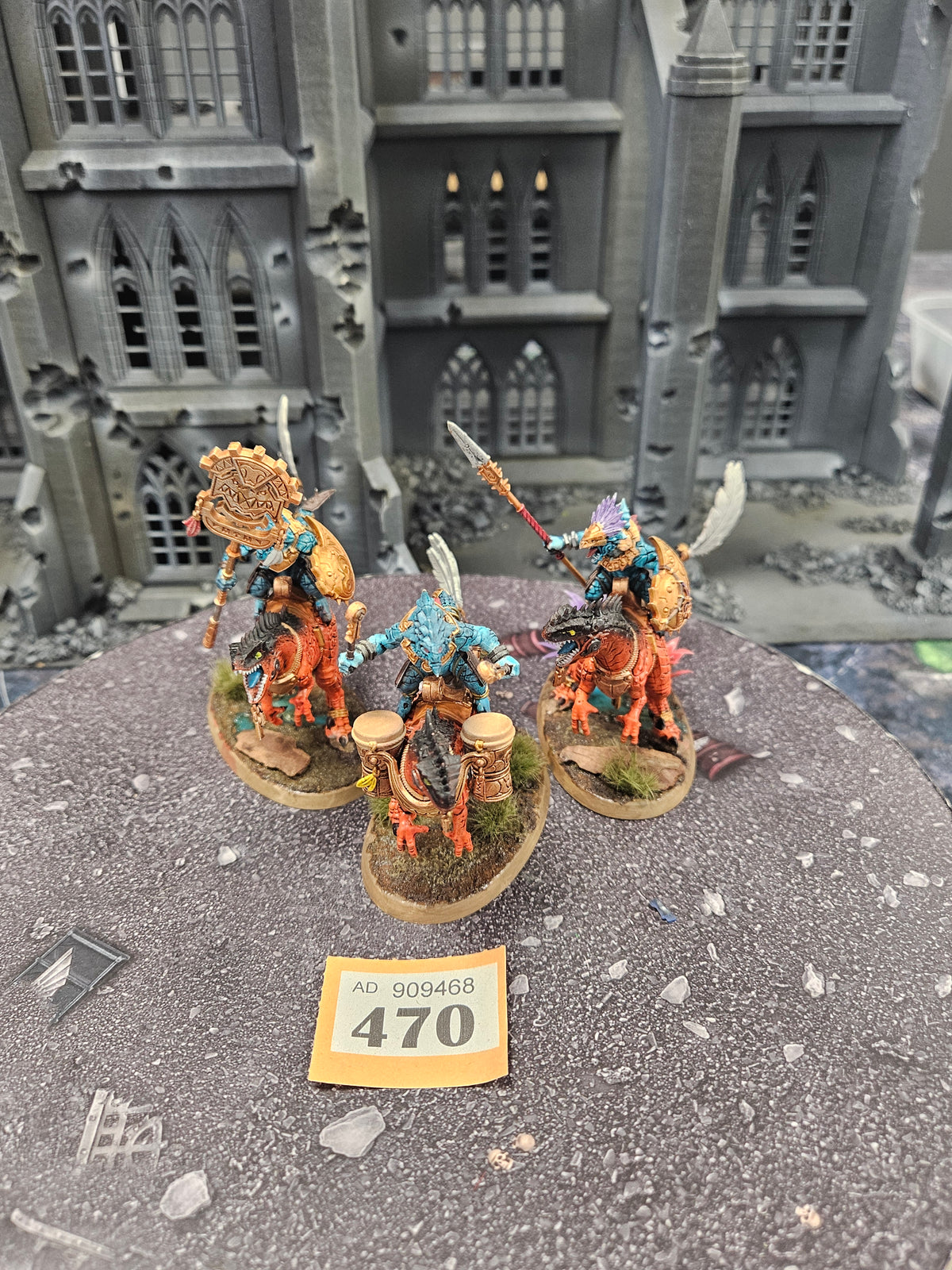 3x Aggradon Lancers #470 Seraphon AOS Warhammer 40k