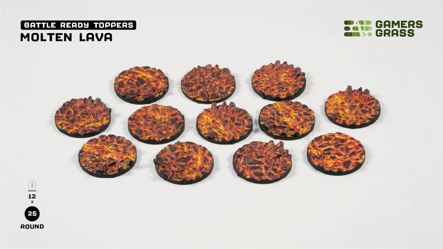 Molten Lava – Round 25mm (x12)