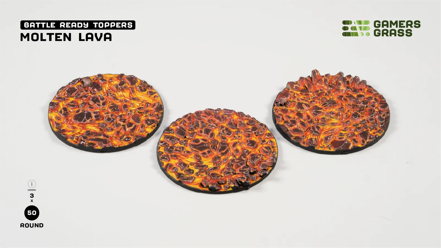 Molten Lava – Round 50mm (x3)