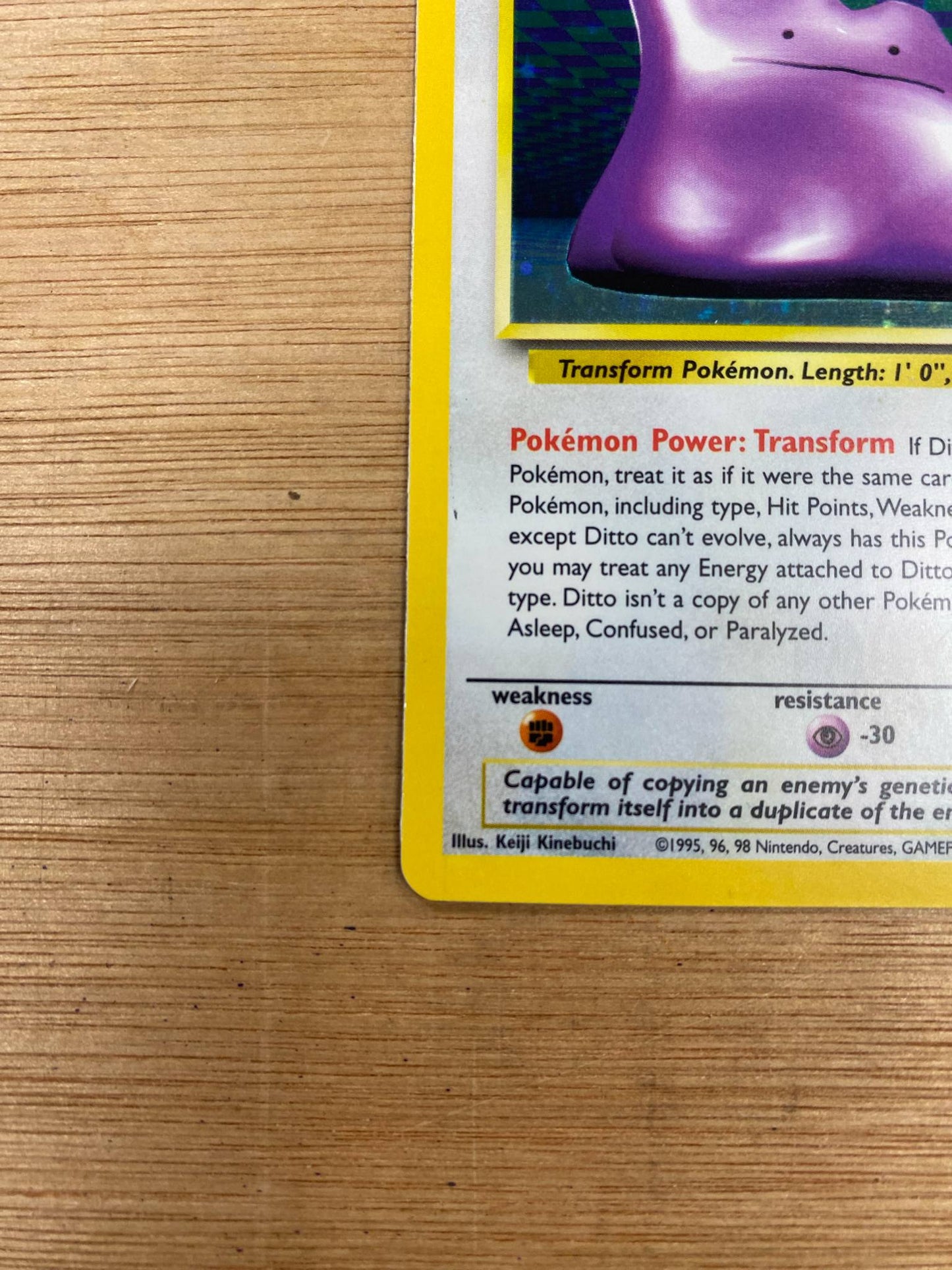 Ditto Holo 3/62 Fossil Single Pokémon Card