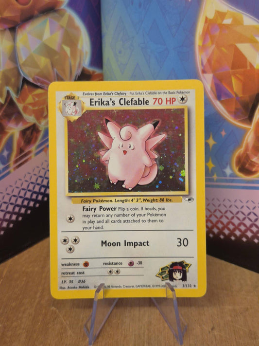 Erika's Clefable 3/132 Gym Heroes Single Pokémon Card