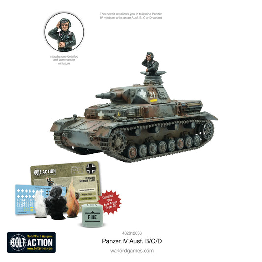 German Panzer IV Ausf B/C/D Medium Tank