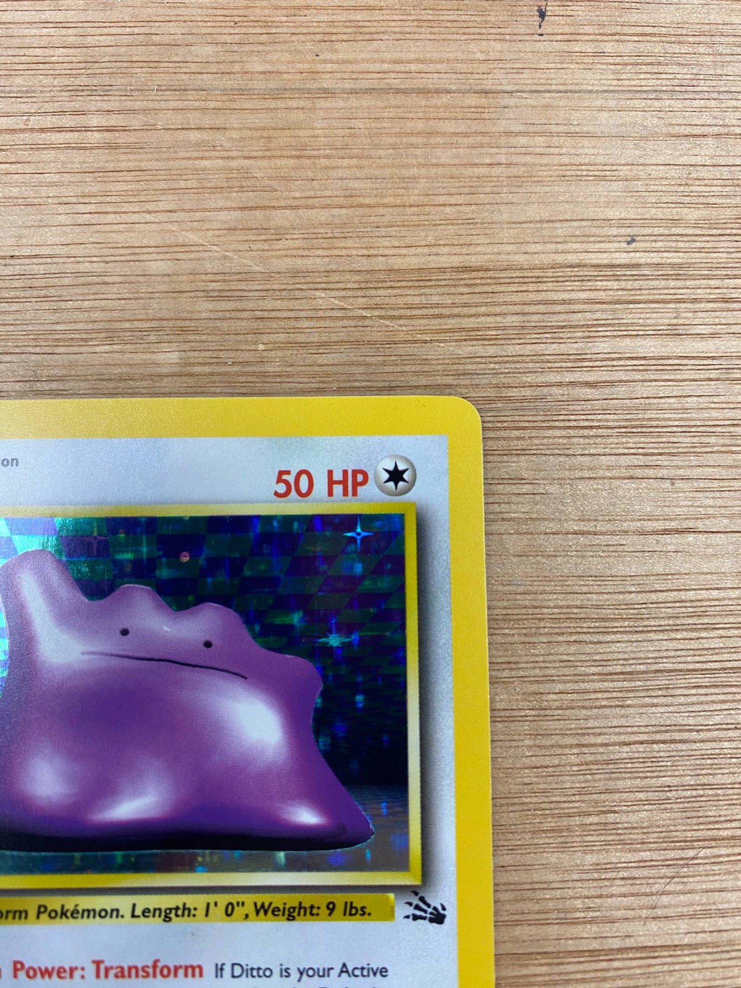 Ditto Holo 3/62 Fossil Single Pokémon Card