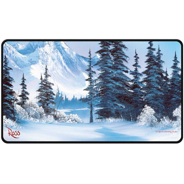Ultra Pro - Bob Ross Winter Paradise - Black Stitched Playmat