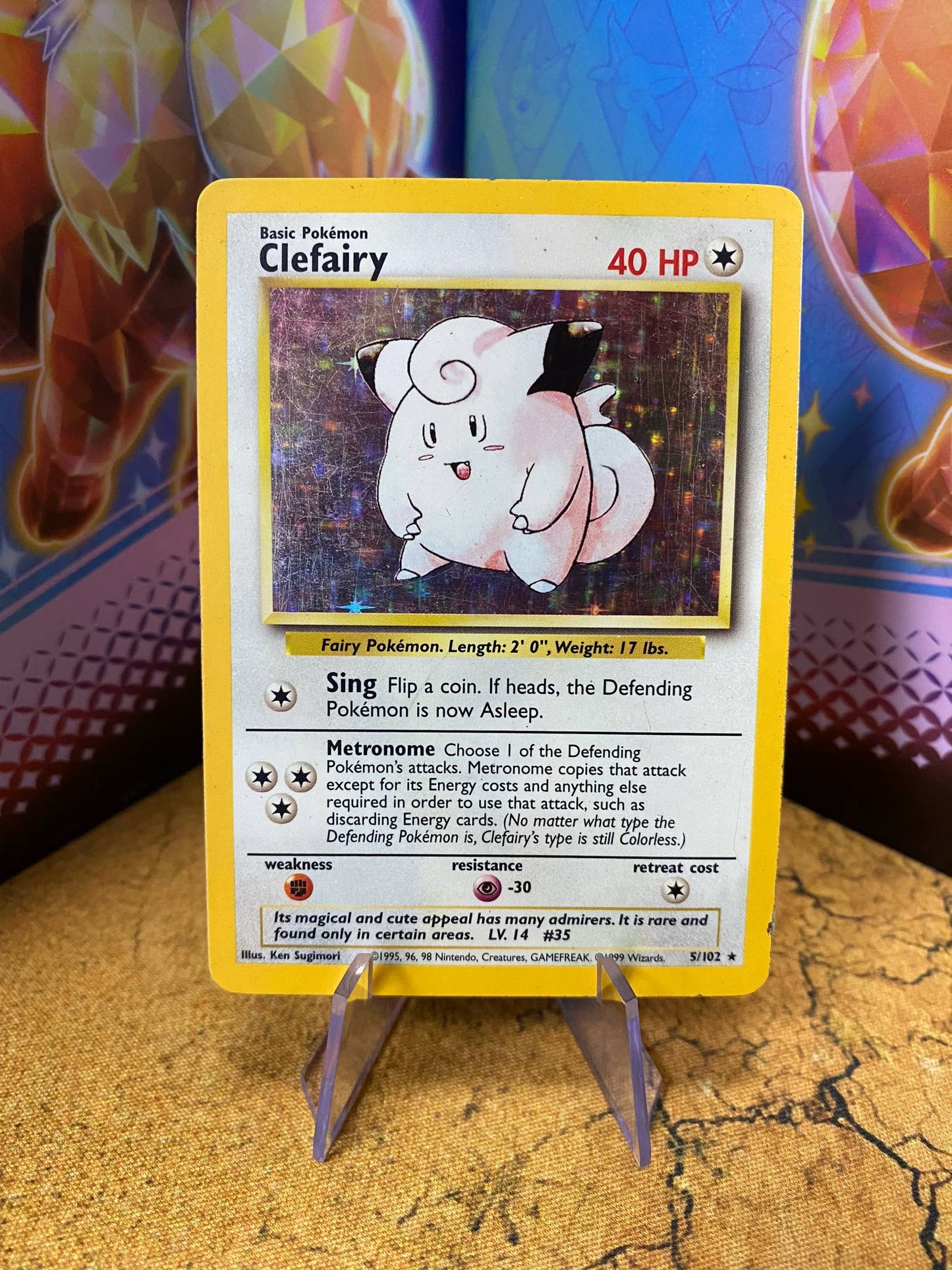 Clefairy Holo 5/102 Base Set Single Pokémon Card