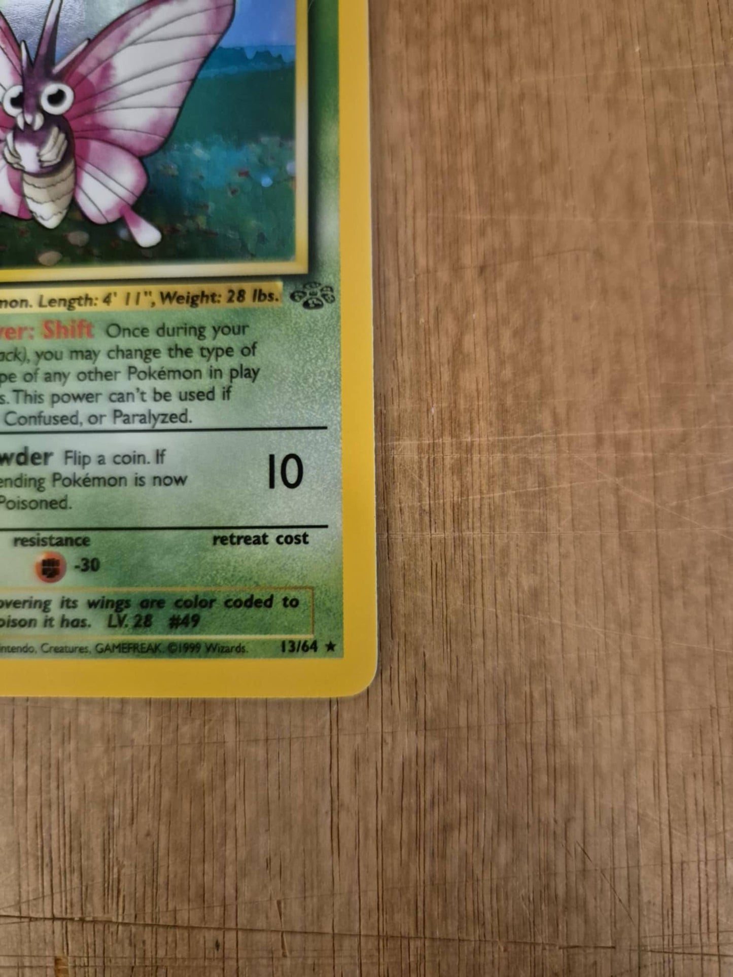 Venomoth Holo 13/64 Jungle Single Pokémon Card