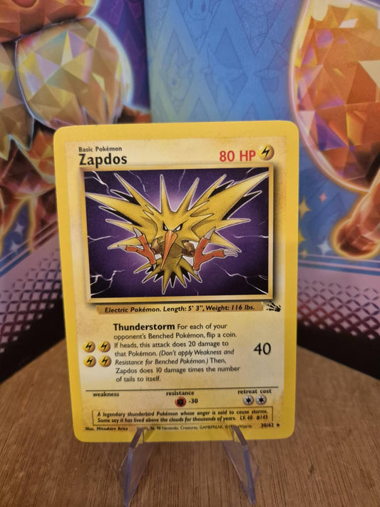 Zapdos 30/62 fossil Single Pokémon Card