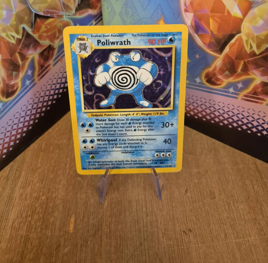 Poliwrath Holo 13/102 Base Set Single Pokémon Card
