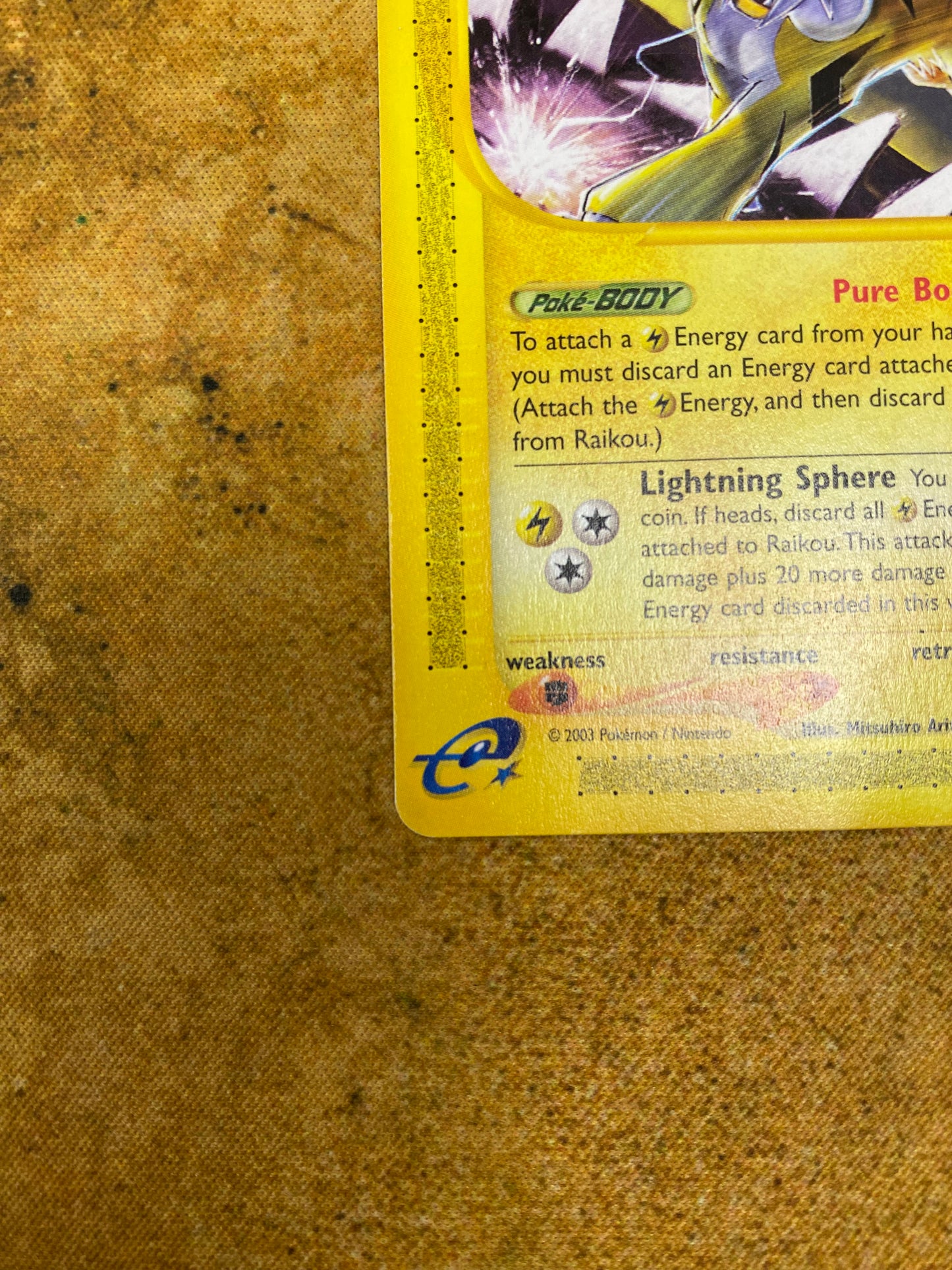 Raikou Non-Holo 28/144 Skyridge Single Pokémon Card