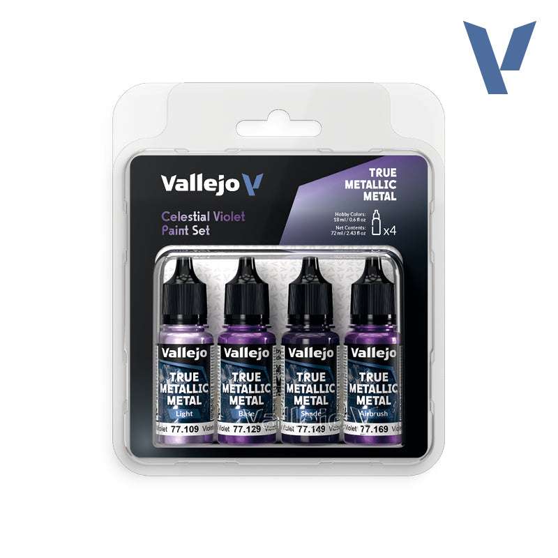 Vallejo True Metallic Metals - Celestial Violet Paint Set