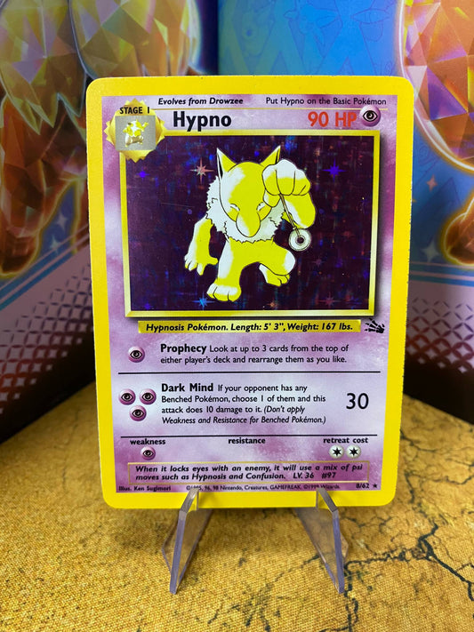 Hypno Holo 8/62 Fossil Single Pokémon Card