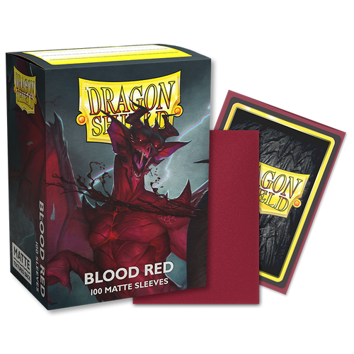 Dragon Shield Matte Sleeves Standard Size - Blood Red (100)
