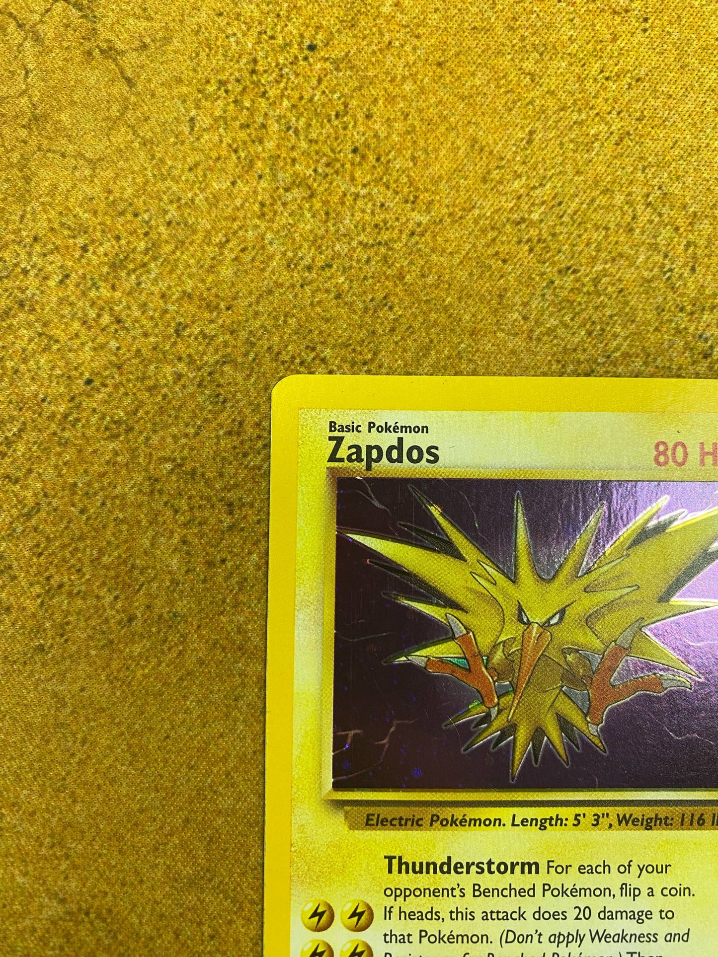 Zapdos Holo 15/62 Fossil Single Pokémon Card