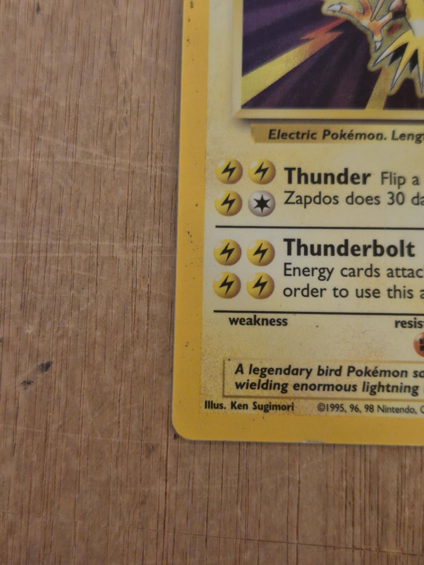 Zapdos Holo 16/102 Base Set Single Pokémon Card
