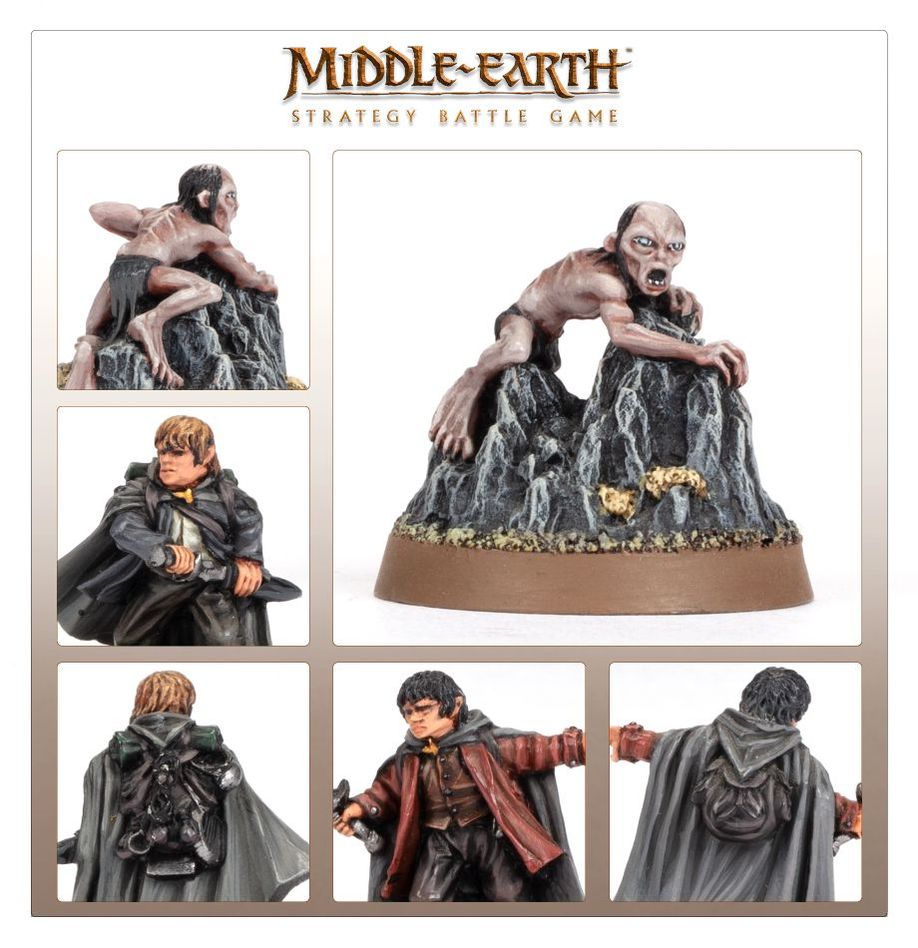 Frodo Baggins, Samwise Gamgee and Gollum in Emyn Muil