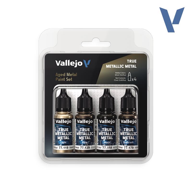 Vallejo True Metallic Metals -  Aged Metal Paint Set