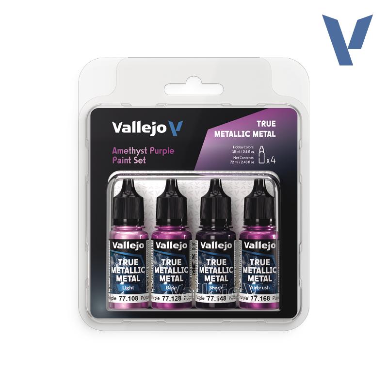 Vallejo True Metallic Metals -  Amethyst Purple Paint Set