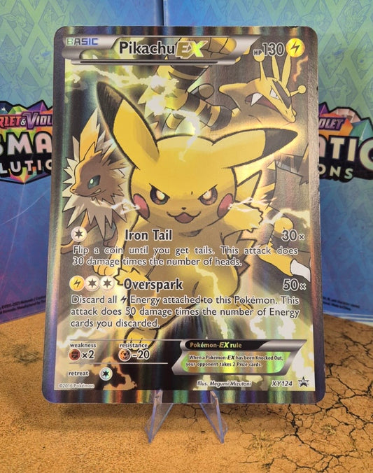 Pikachu EX XY124 JUMBO Black Star Promo Single Pokémon Card
