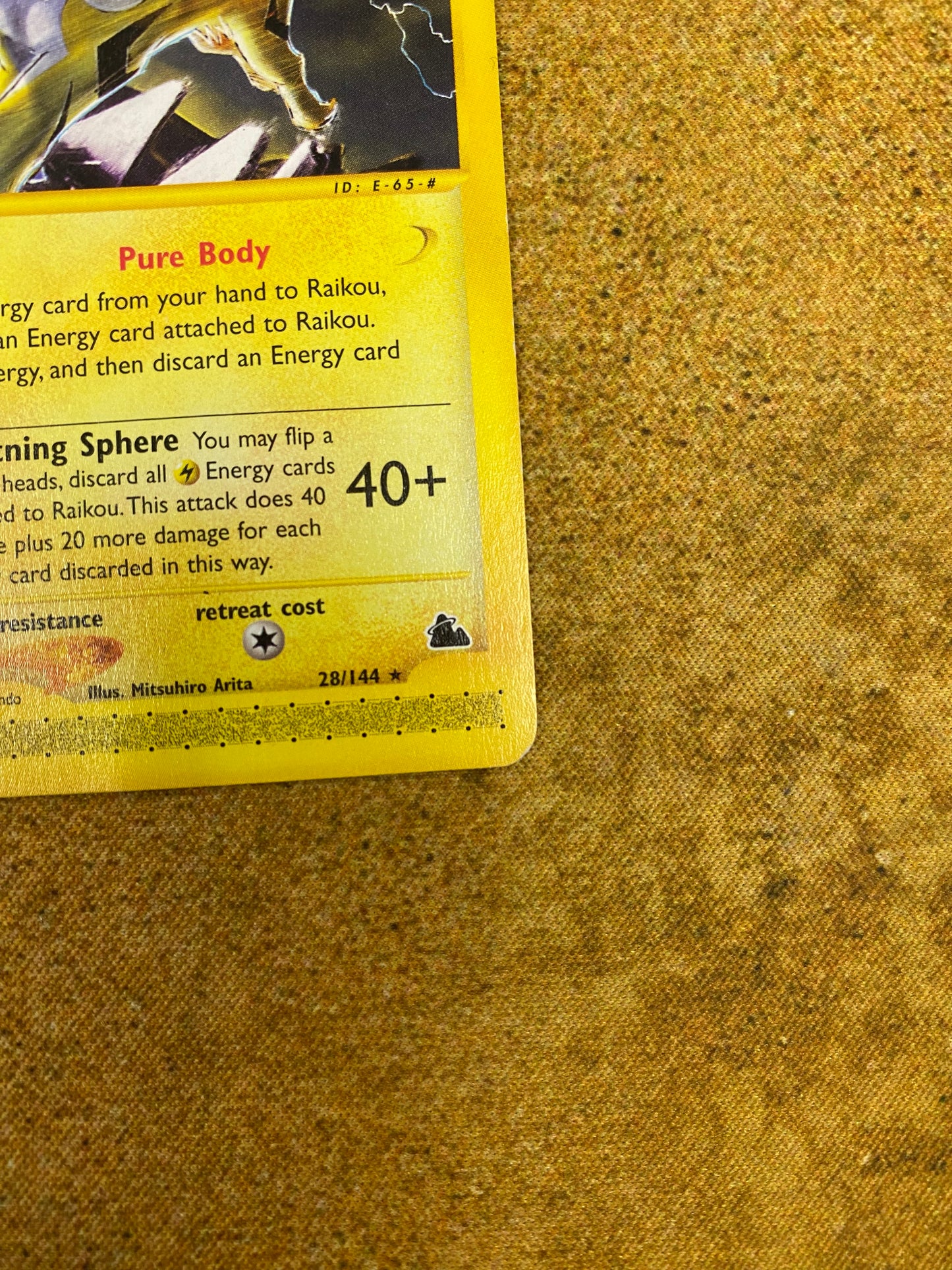 Raikou Non-Holo 28/144 Skyridge Single Pokémon Card