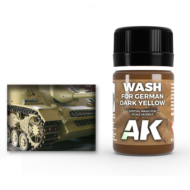AK Weathering Paints - Dark Yellow Wash