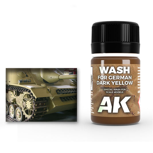 AK Weathering Paints - Dark Yellow Wash