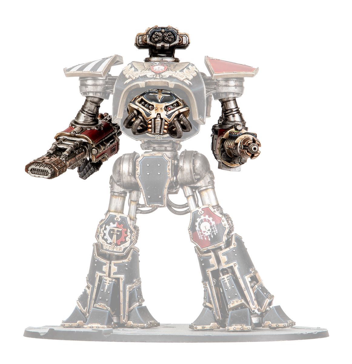 Reaver Titan Weapons - Graviton Obliterator, Volkite Annihilator, Vulcan Mega-Bolter, and Conversion Beam Dissolutor