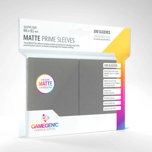 Gamegenic Matte Prime Sleeves Gray 100