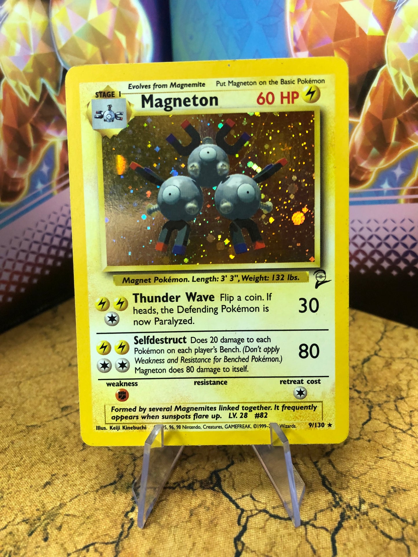 Magneton Holo 9/130 Base Set 2 Pokémon Single Card