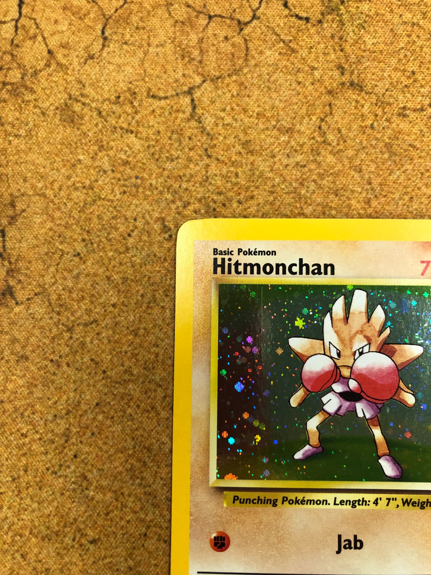Hitmonchan Holo SWIRL 8/130 Base Set 2 Single Pokémon Card