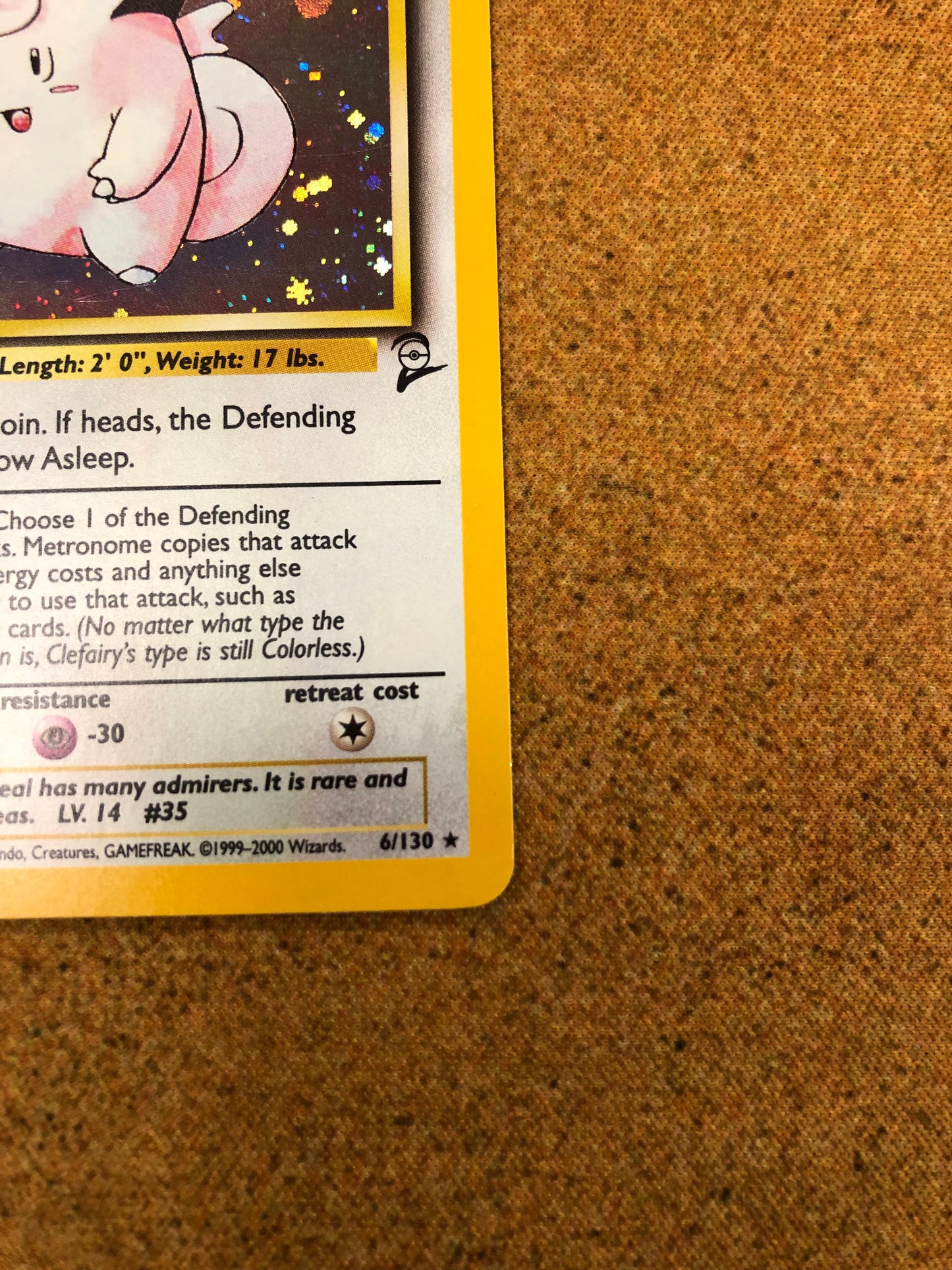 Clefairy Holo 6/130 Base Set 2 Pokémon Card Single