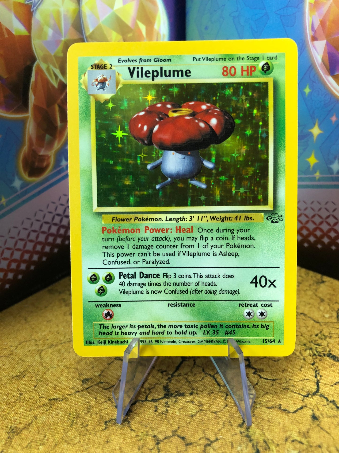 Vileplume Holo 15/64 Jungle Pokémon Card Single