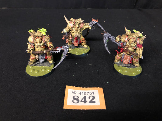 3x Deathshroud Terminators #842 Very Well Painted Death Guard Well Painted Warhammer 40k