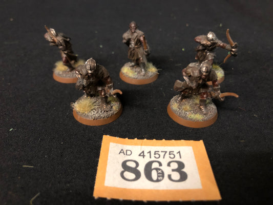 5x Uruk-Hai Scouts #863 Evil MESBG LOTR Warhammer 40k