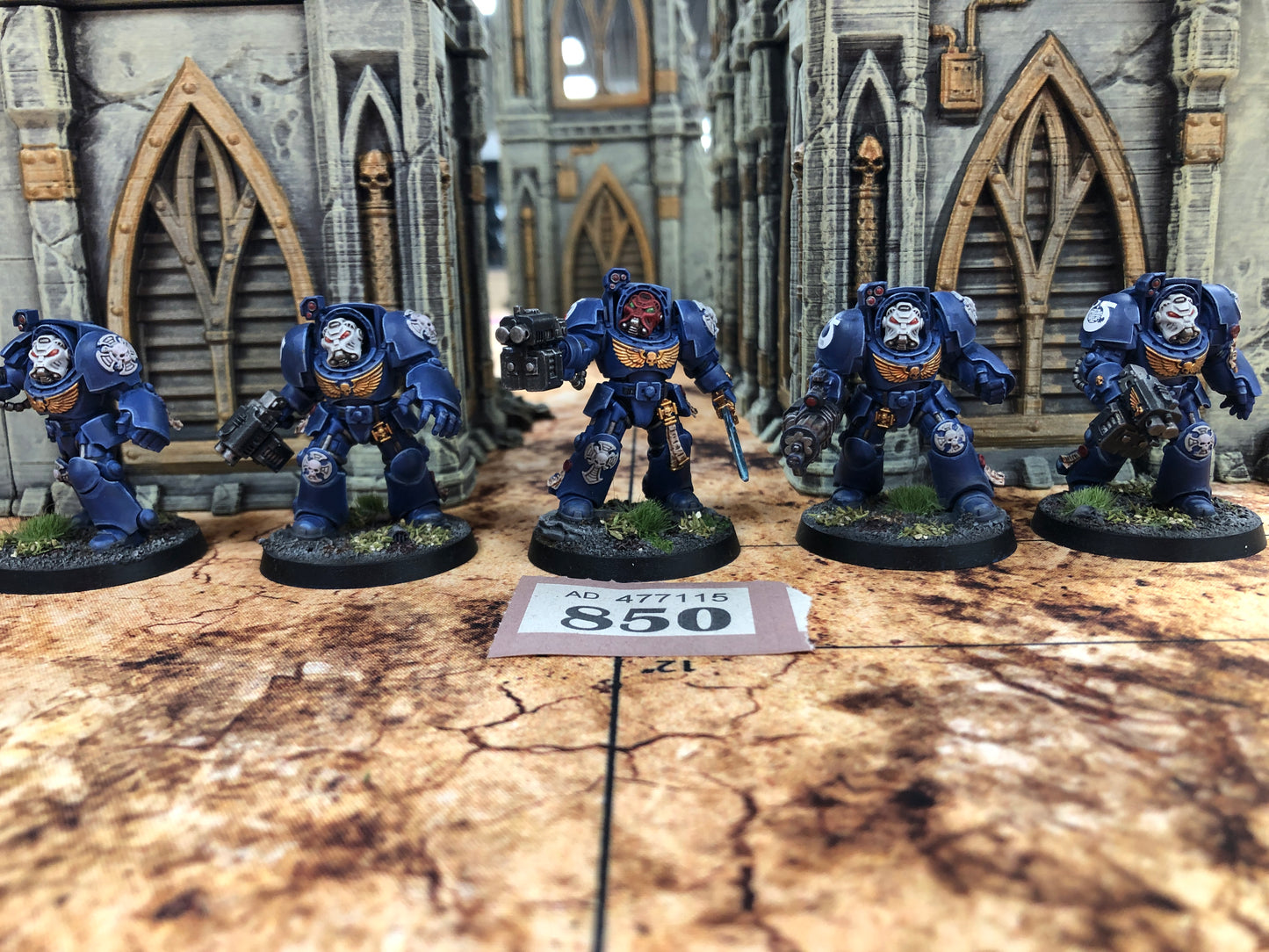 5x Primaris Terminator Squad #850 Very Well Painted Space Marines Warhammer 40k