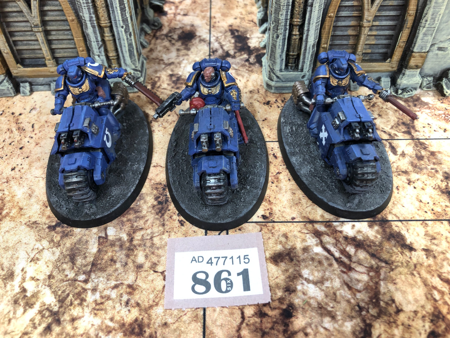 3x Primaris Outriders #861 Very Well Painted Space Marines Warhammer 40k