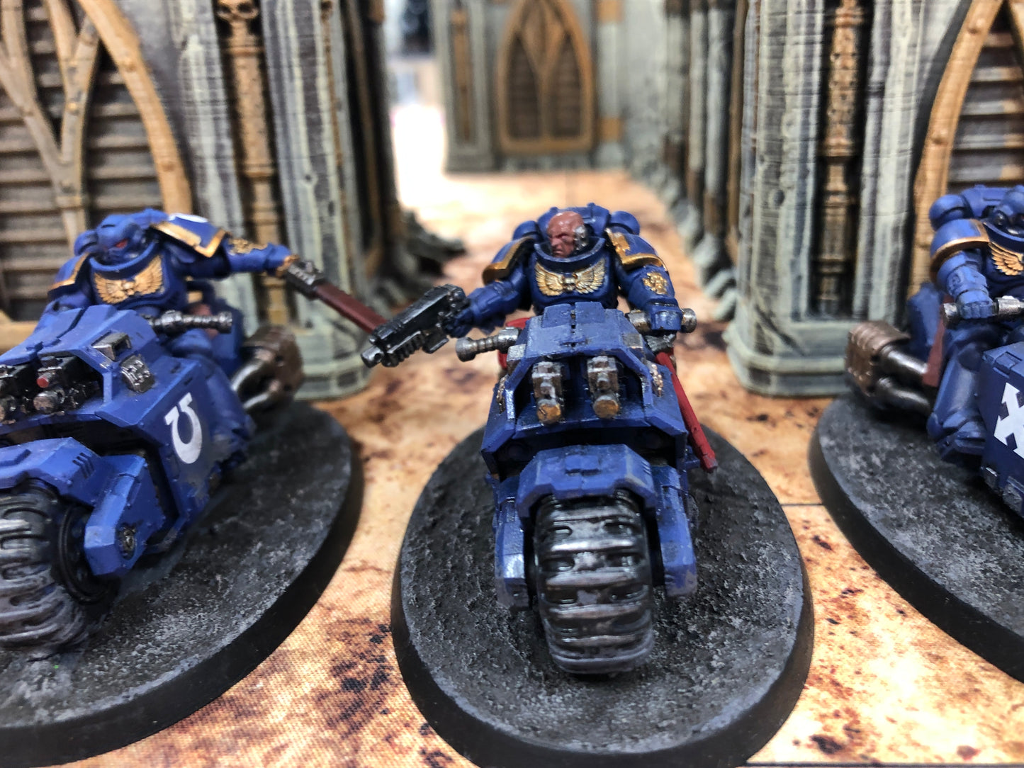 3x Primaris Outriders #861 Very Well Painted Space Marines Warhammer 40k