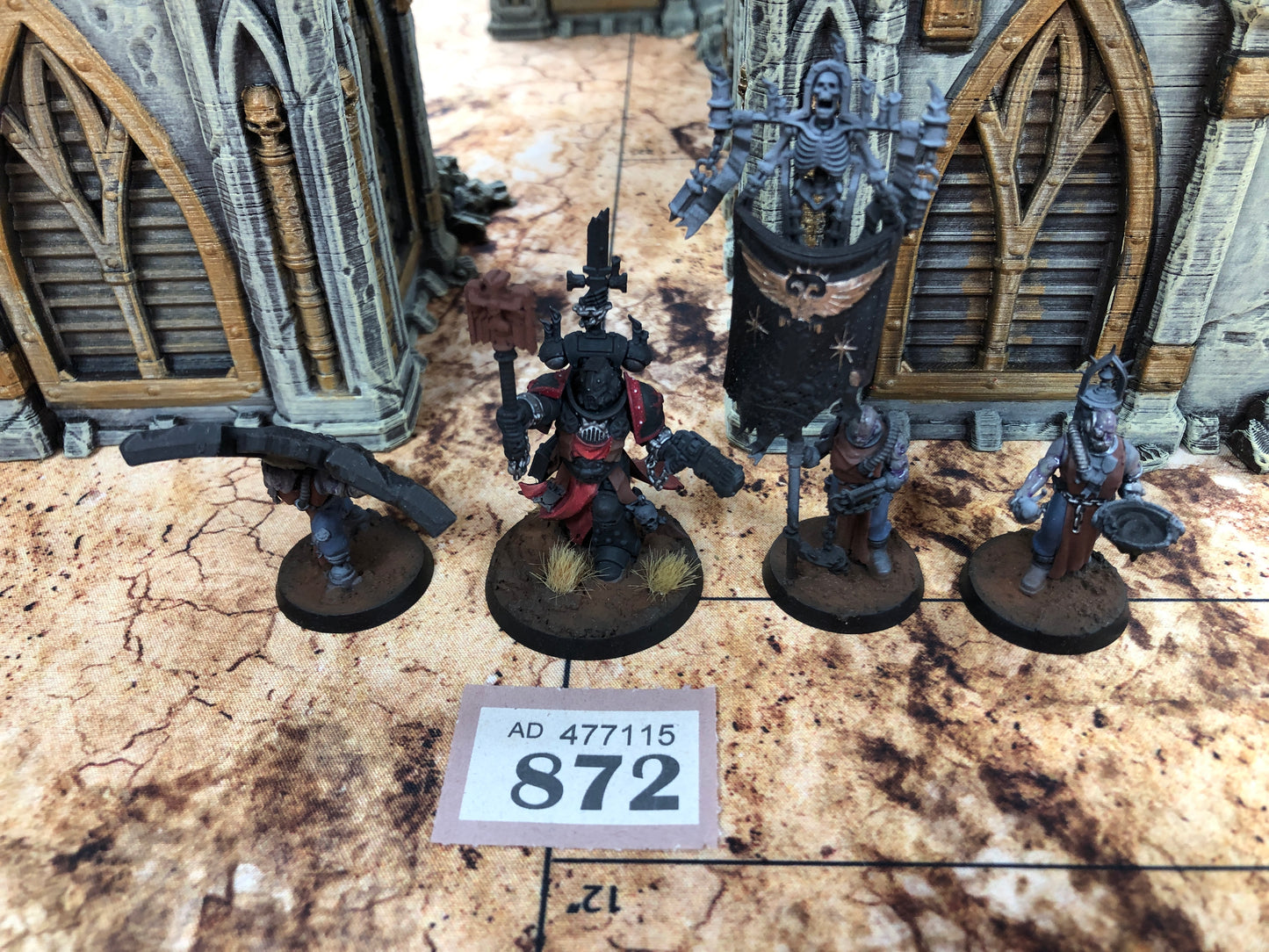 Chaplain Grimaldus + Retinue #872 Black Templars Space Marines Warhammer 40k