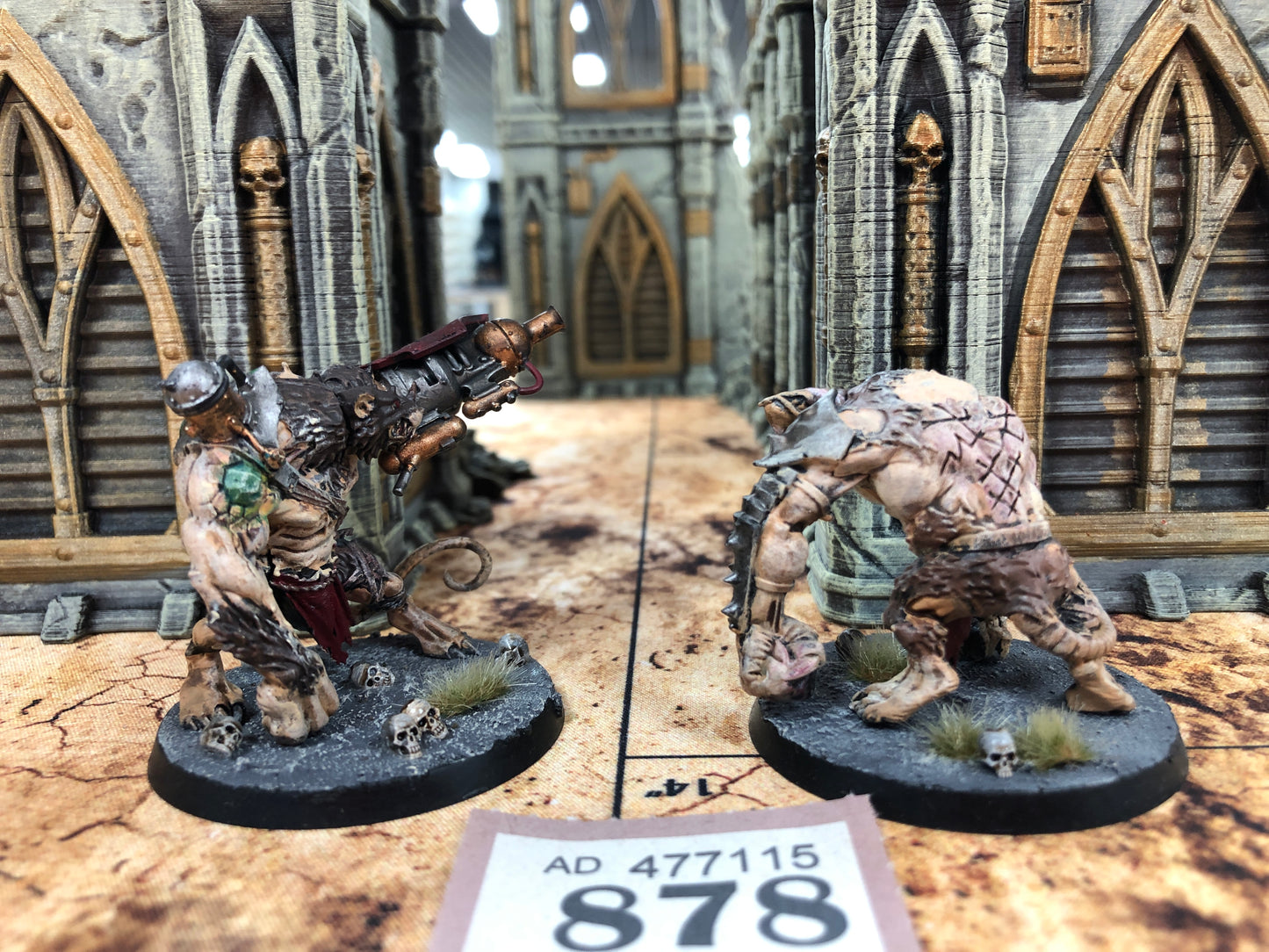 2x  Rat Ogors #878 Well Painted Skaven AOS Warhammer 40k