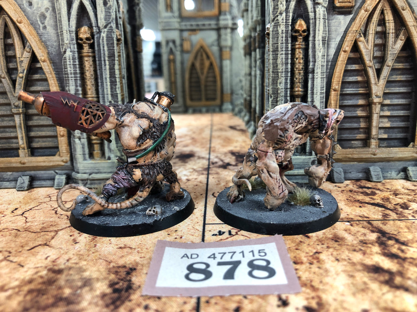 2x  Rat Ogors #878 Well Painted Skaven AOS Warhammer 40k