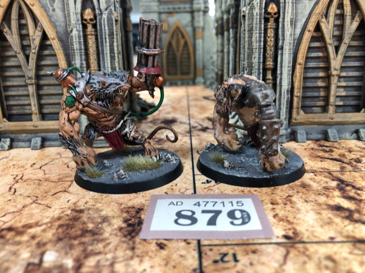 2x Rat Ogors #879 Well Painted Skaven AOS Warhammer 40k
