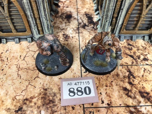 2x Rat Ogors #880 Well Painted Skaven AOS Warhammer 40k