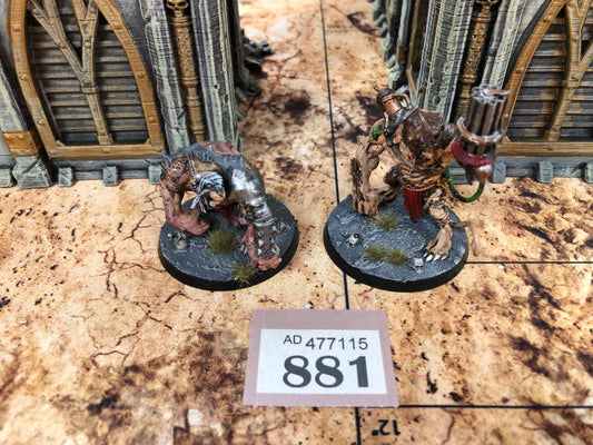 2x Rat Ogors #881 Well Painted Skaven AOS Warhammer 40k