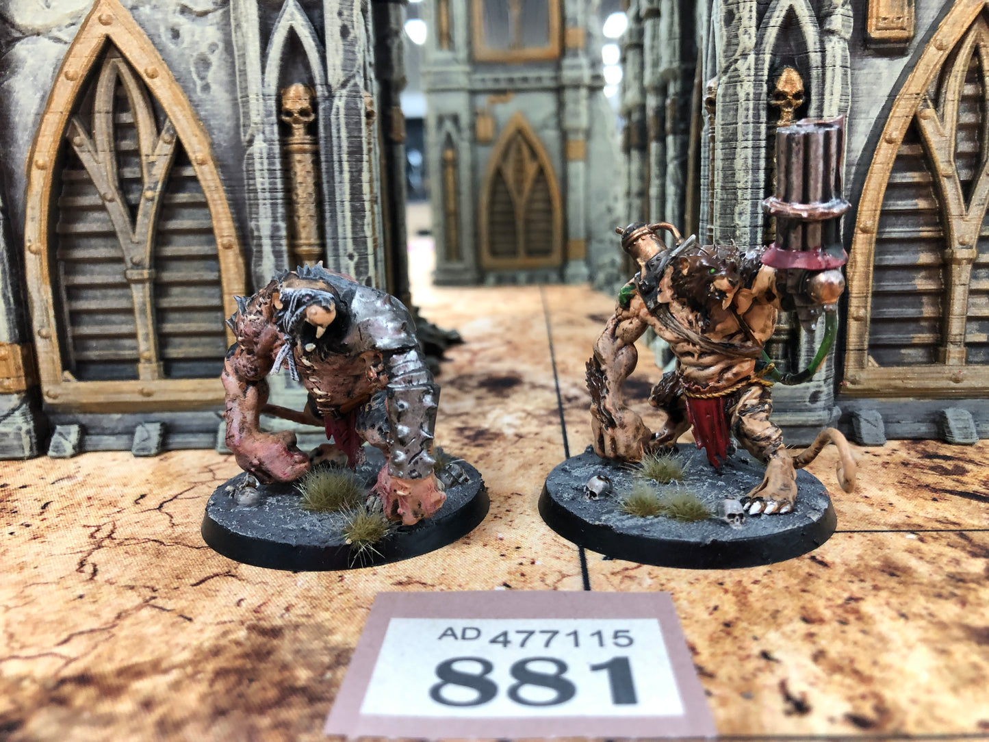 2x Rat Ogors #881 Well Painted Skaven AOS Warhammer 40k