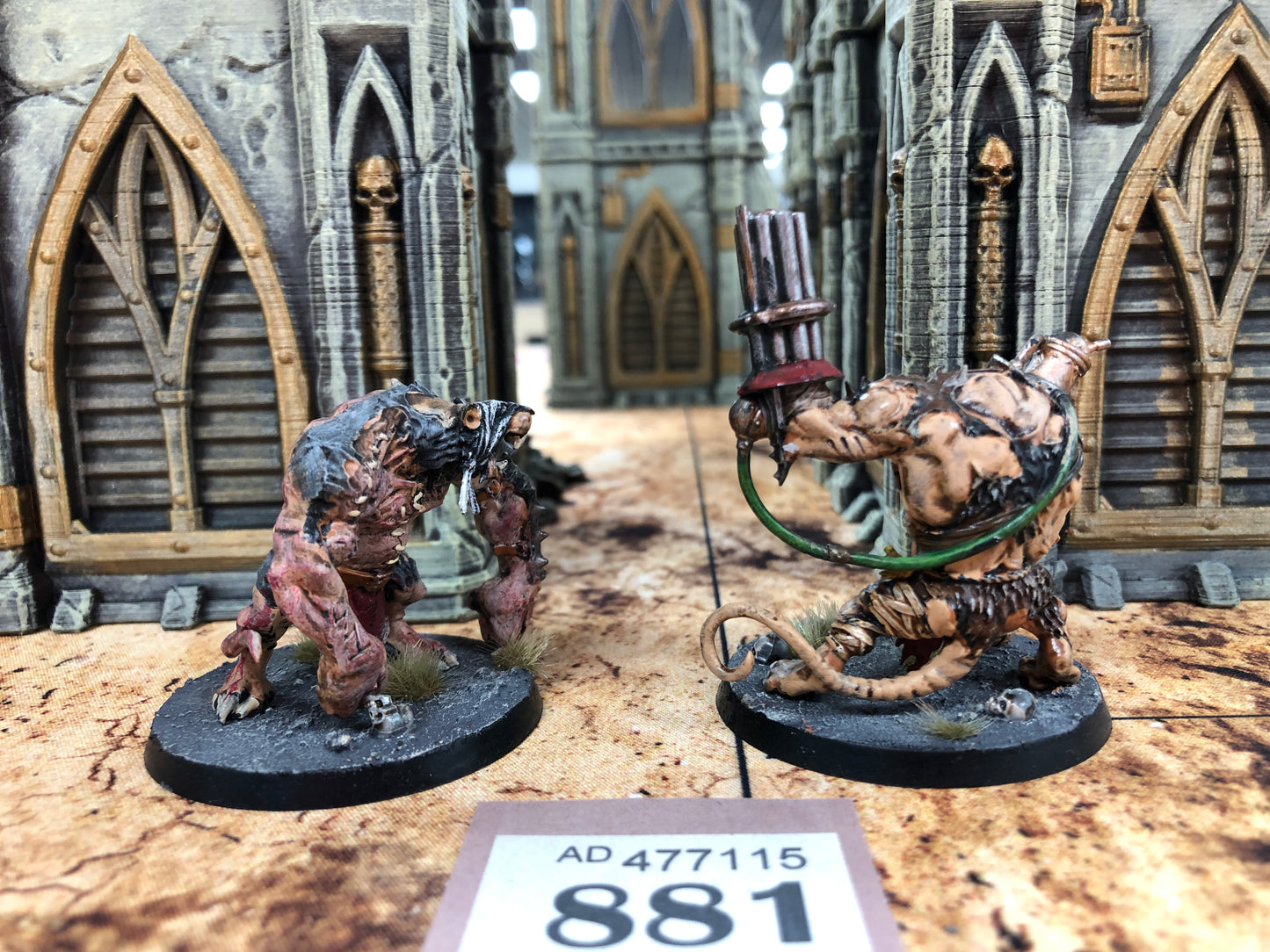 2x Rat Ogors #881 Well Painted Skaven AOS Warhammer 40k