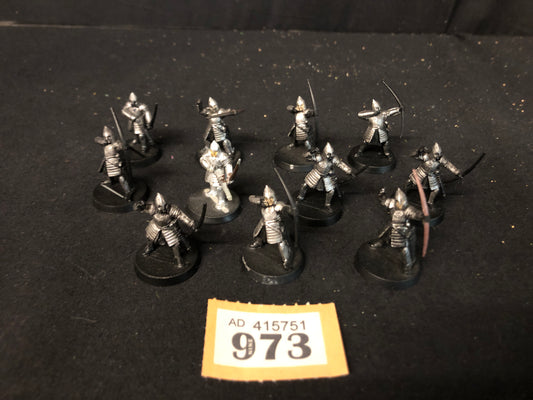 11x Warriors of Minas Tirith Archers #973 Good MESBG LOTR Warhammer 40k